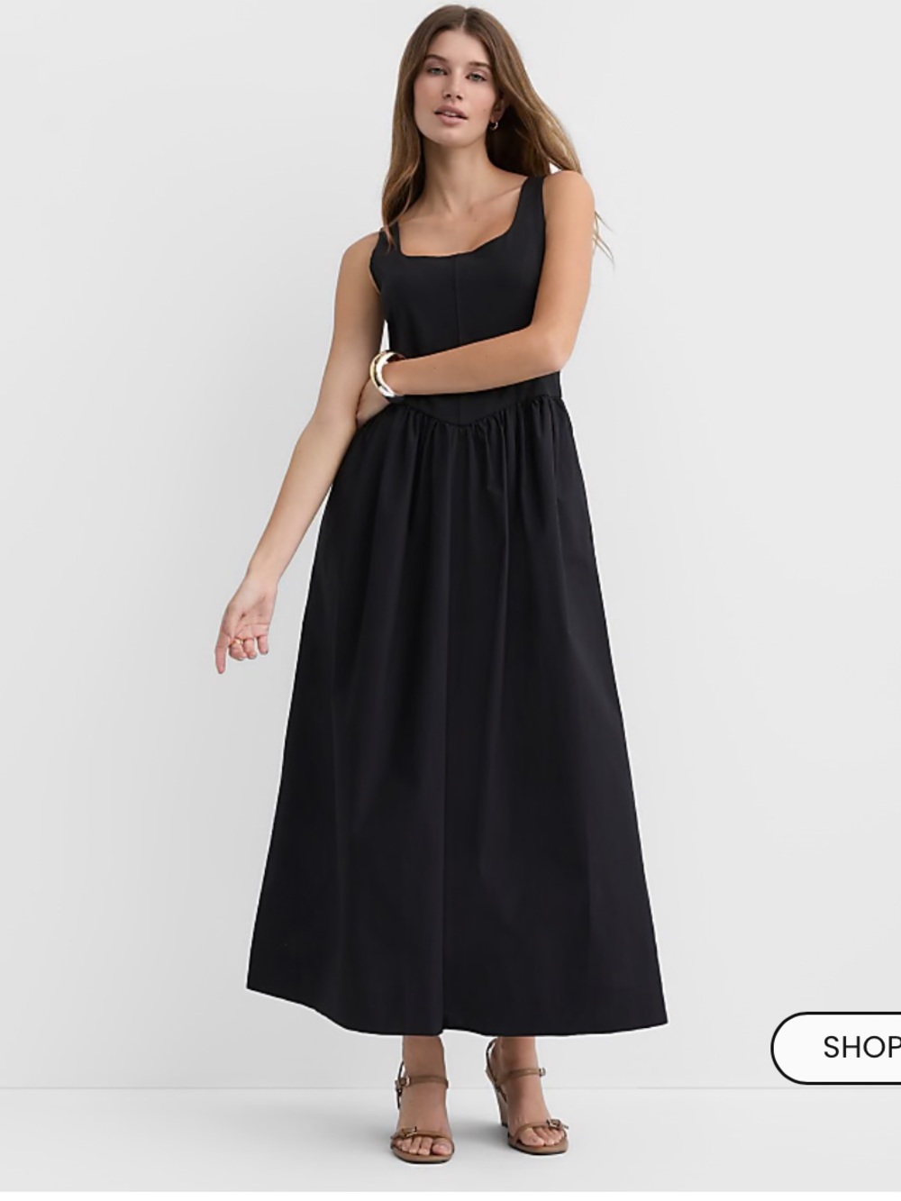 NWT LOFT Black Sleeveless Maxi Dress Large Petite